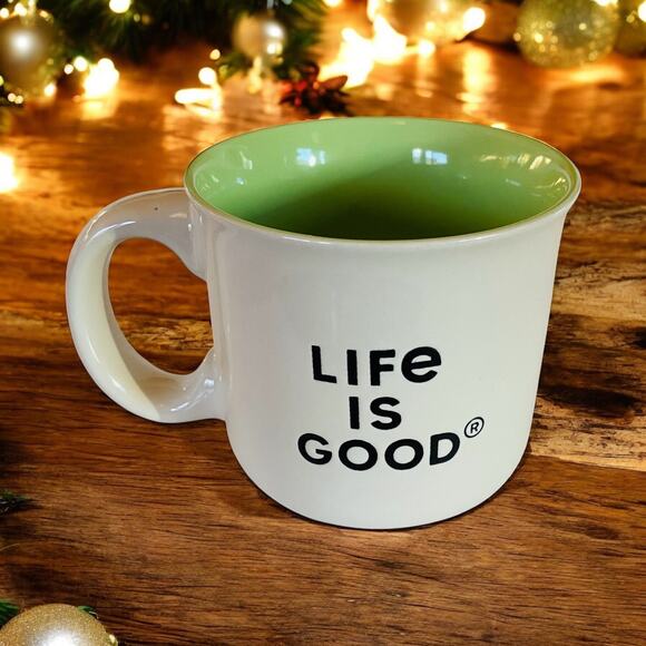 NEW Life is Good Tuxedo Black Cat Santa Paws Christmas Xmas Coffee Tea Mug - Picture 4 of 4